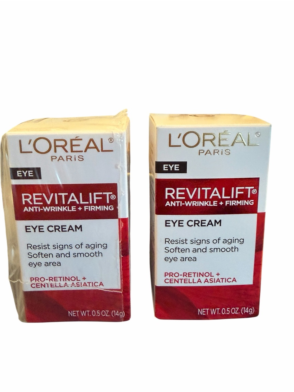 2 L’Oreal Revitalift Anti-Wrinkle Firming Eye Cream Two 0.5 oz items New in Box